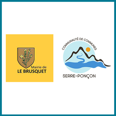 nouveaux adhèrent aupa logos Le Brusquet et Communauté de communes de Serre-Ponçon