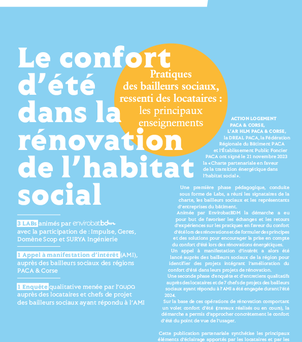 Le confort d’été dans la rénovation de l’habitat social